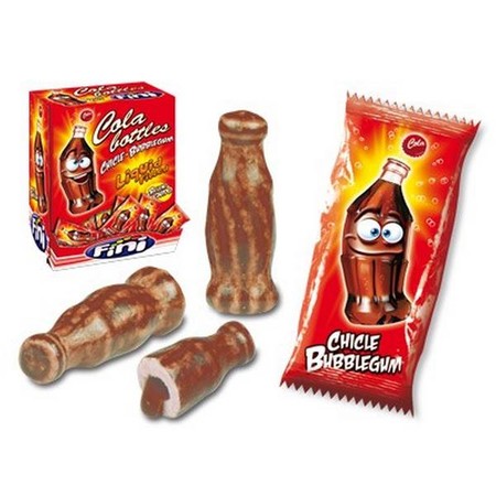 Chewing-gum cola bottles