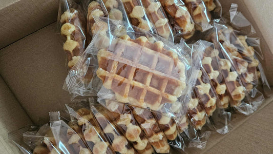 Lot de 3 grandes gaufres au sucre